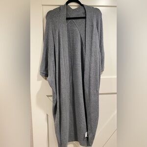 American Eagle extra long grey short sleeved cardigan one size